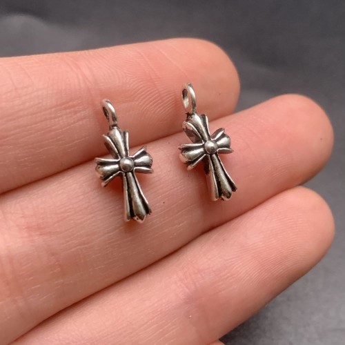 Подвеска, "Крест", тайское серебро, размер 17,5х8 мм, цена за 1 шт.