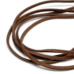 Шнуры коричневые, плоские, искусственная замша, 50 см, 5 штук