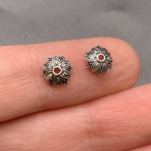 Шапочка, тайское серебро, размер 7х2,5 мм, цена за 1 шт.