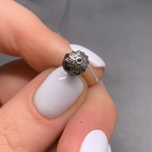 Шапочка, тайское серебро, размер 7х2,5 мм, цена за 1 шт.