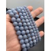 Каменные бусины, Ангелит, ангидрит природный, шарик гладкий, 6-6,5 мм, длина нити 38 см
