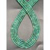 Каменные бусины, Халцедон изумрудный, тонированный, трубочки, 4х2 мм, длина нити 38 см