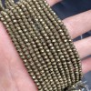 Каменные бусины, Пирит, рондель огранка, 2,5х4 мм, длина нити 38 см