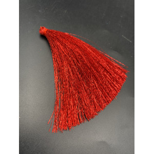 Кисточка, блестящая, красного цвета, 80 мм, цена за штуку