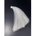 Кисточка, блестящая, белого цвета, 80 мм, цена за штуку арт. 12743