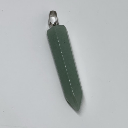 Кулон (подвеска) Зеленый Авантюрин ,46x11 мм