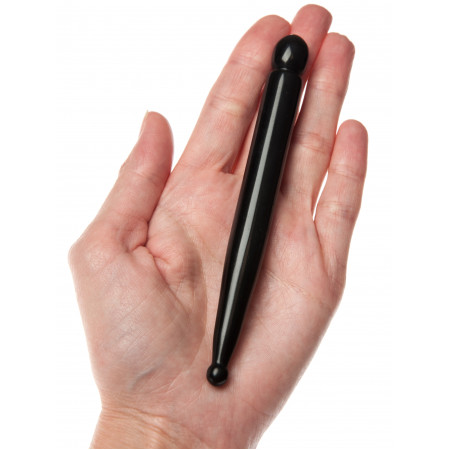 Палочка, для массажа, из черного нефрита, Бянь-Ши, 130х15 мм