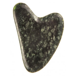 Скребок Гуаша из пироксенита в форме сердца, 80 x 60 x 5  мм