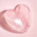 Скребок Гуаша большой из розового кварца в форме сердца арт. 1074
