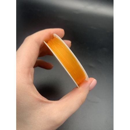 Леска-резинка, жёлтая, для плетения браслетов, толщина 0,8 мм, 5 м/катушка