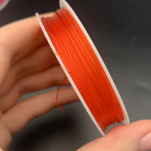 Леска-резинка, красная, для плетения браслетов, толщина 0,8 мм, 5 м/катушка