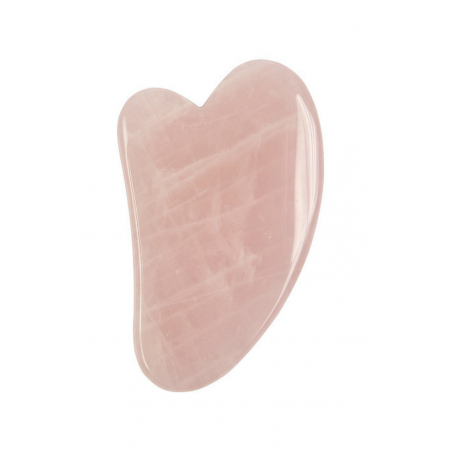 Скребок  "Малое сердце" для массажа Гуаша из розового кварца, 70 x 45 x 5 мм