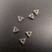 Бусина, треугольник, разделитель, серебро 925, родированное, 2,5мм арт. 17179