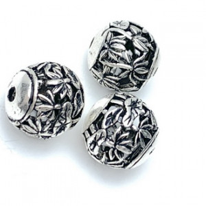 Бусина, тайское серебро, размер 11 мм, цена за 1 шт.